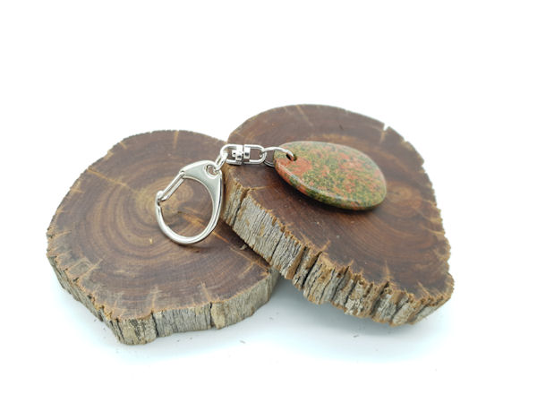 Unakite Key Ring - Click Image to Close